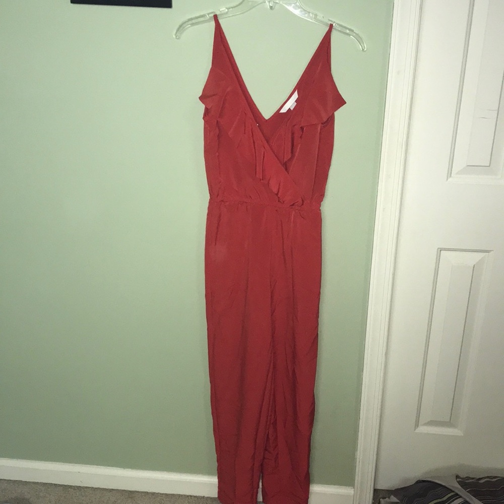 NWT RED H&M JUMPSUIT